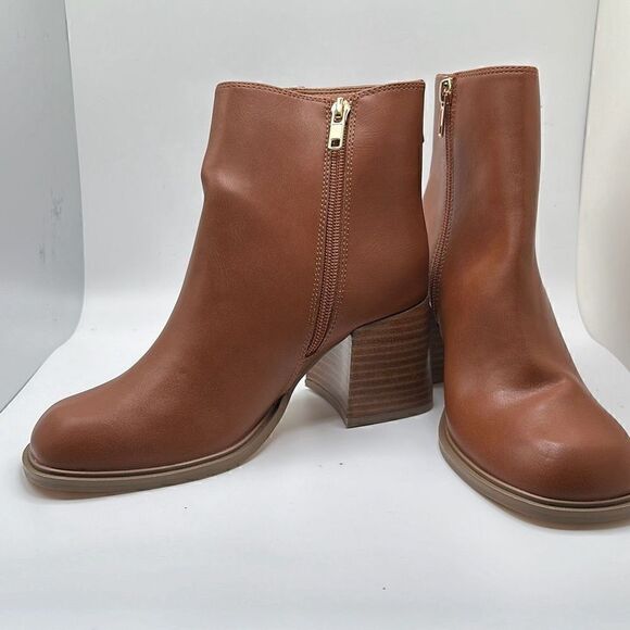 CUSHIONAIRE Women's block heel dress boot +Memory Foam 6 BROWN - Picture 7 of 7